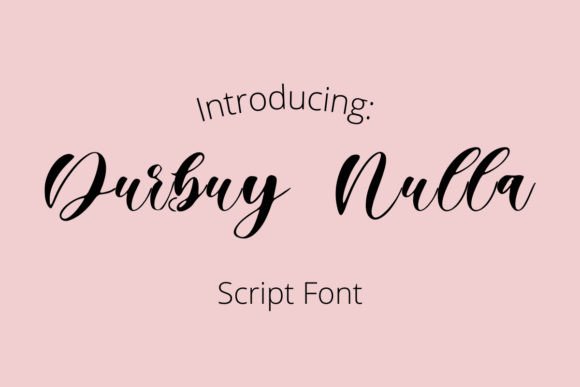 Durbuy Nulla: A Refined Script Font for Handmade Creations