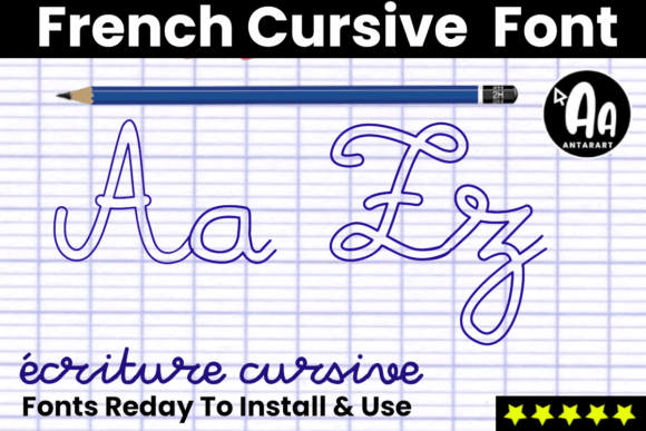 French Cursive Outlined: The Perfect Script Font for Handmade Labels and Signs