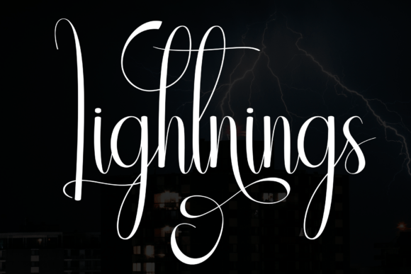 Lightnings Font for Handmade Projects