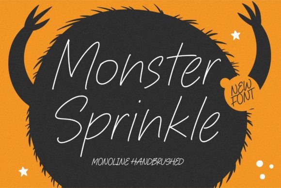 Monster Sprinkle: A Handbrushed Typeface for Editorial Storytelling