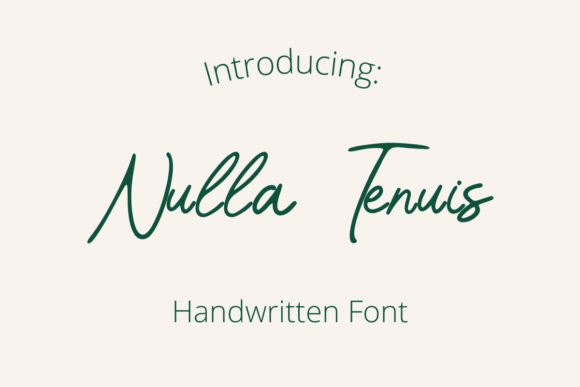 Nulla Tenuis: The Script Font That Elevates Campaign Design