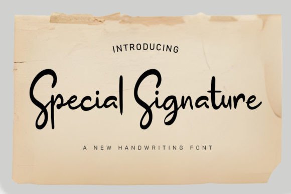 Special Signature: The Handwritten Typeface for Authentic Branding